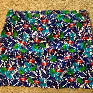 Jason Maxwell Blue and Green Tropical Skirt